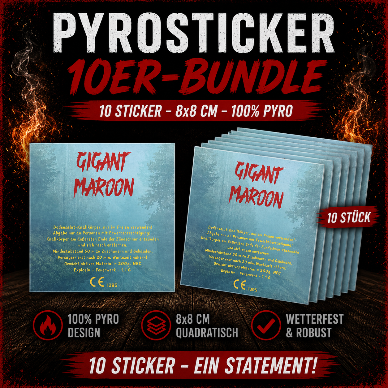 Gigant Maroon – PyroSticker Bundle 💥🔥