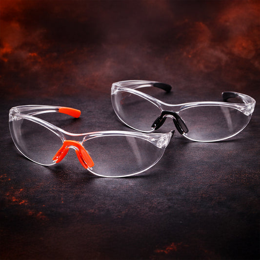 Schutzbrille (Anti-Beschlag) Orange/Schwarz