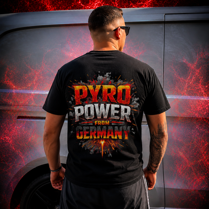 🔥 PYRO POWER FROM GERMANY Premium Heavyweight T-Shirt – 260 GSM 🔥