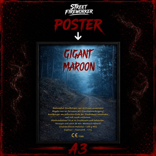 „Gigant Maroon“ A3 Poster 💥🔥