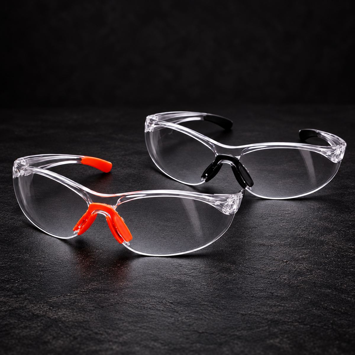 Schutzbrille (Anti-Beschlag) Orange/Schwarz