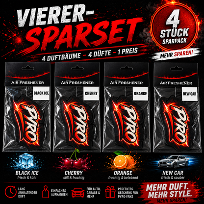 PYRO Logo Auto Duftbaum | Black Ice, Cherry, Orange & New Car