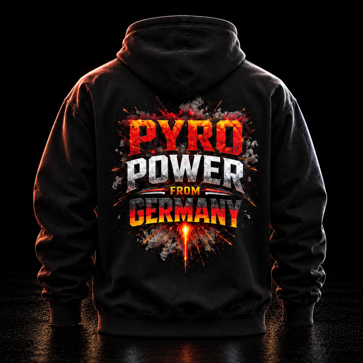 PYRO POWER FROM GERMANY™ Premium Heavyweight Hoodie | 500 GSM Teddyfleece