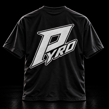PYRO Heavyweight T-Shirt Schwarz – 260 GSM | Premium Stick