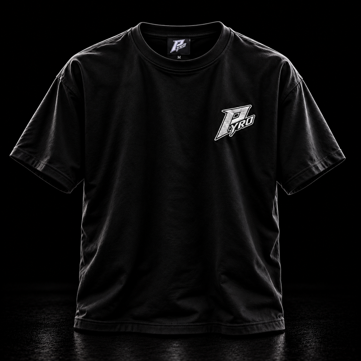 PYRO Heavyweight T-Shirt Schwarz – 260 GSM | Premium Stick