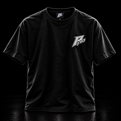 PYRO Heavyweight T-Shirt Schwarz – 260 GSM | Premium Stick