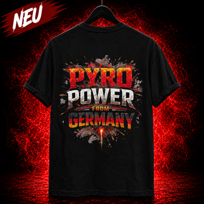 🔥 PYRO POWER FROM GERMANY Premium Heavyweight T-Shirt – 260 GSM 🔥